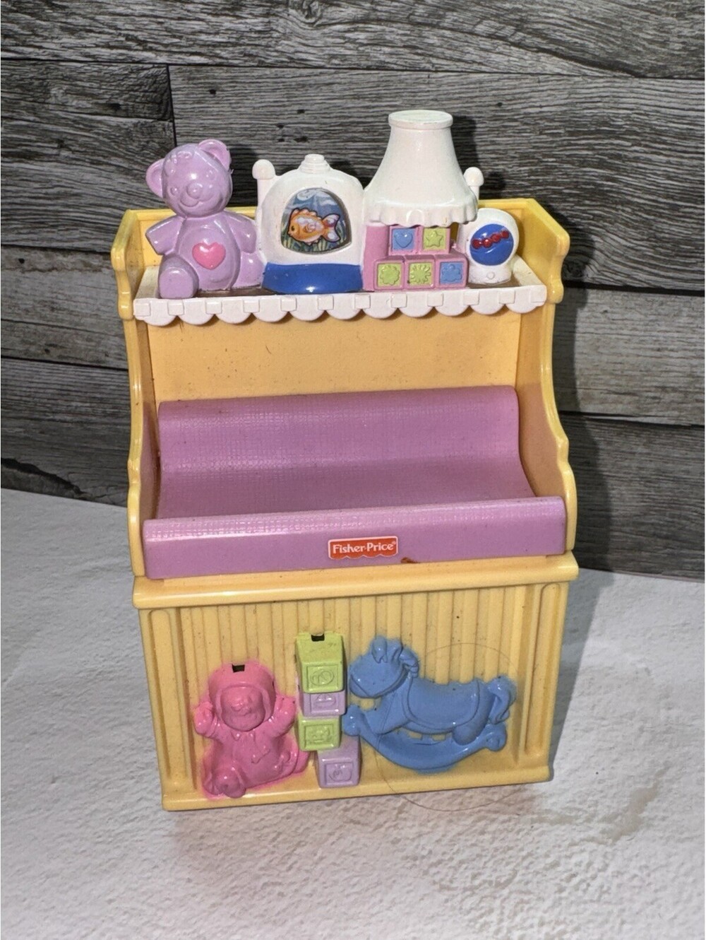 Vintage Fisher Price Loving Family Dollhouse Accessories Furniture